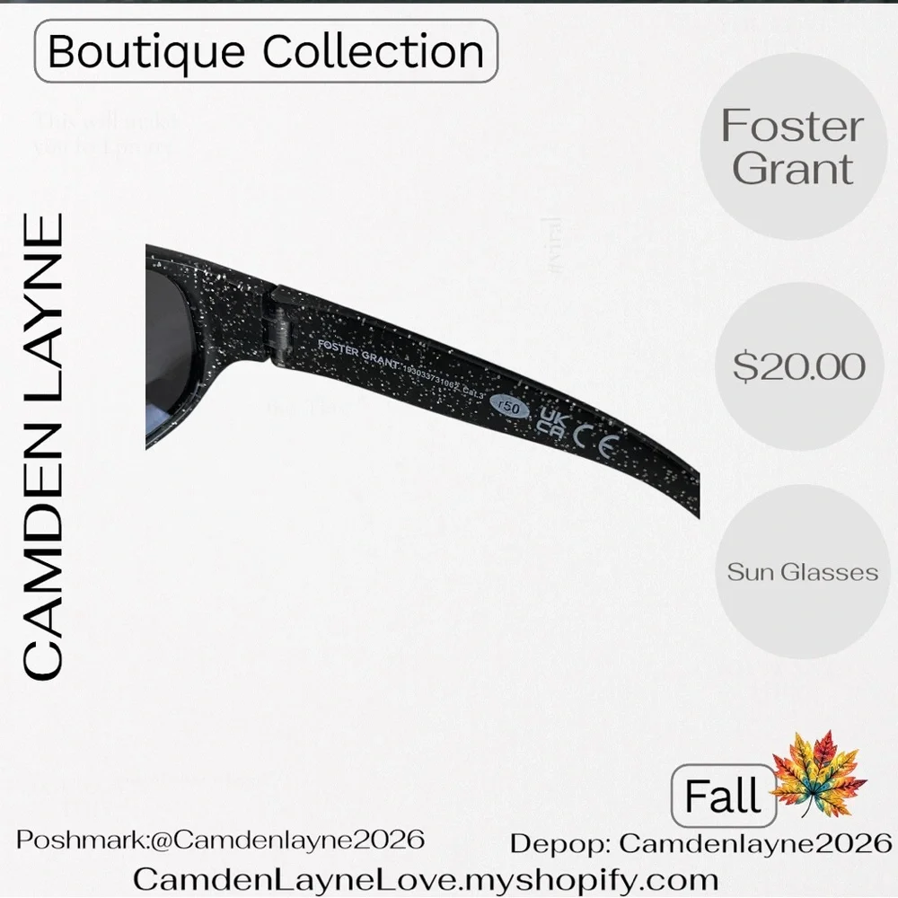 Foster Grant Black Women's Sunglasses
