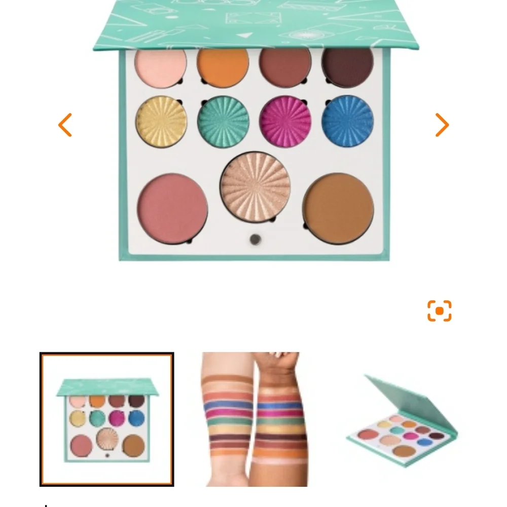 OFRA Multicolor Eyeshadow Palette with Pink, Gold, and Blue