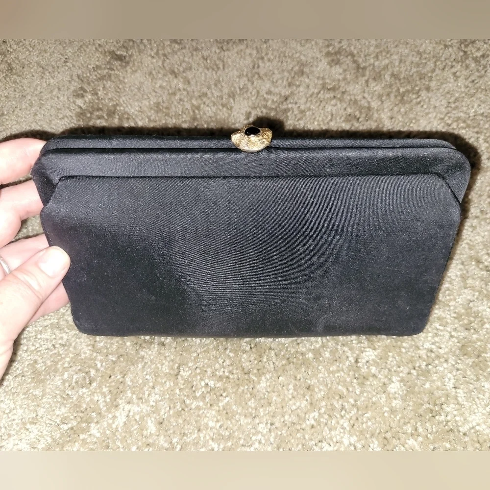 Vintage 1950-60 evening clutch with coin purse and optional handle