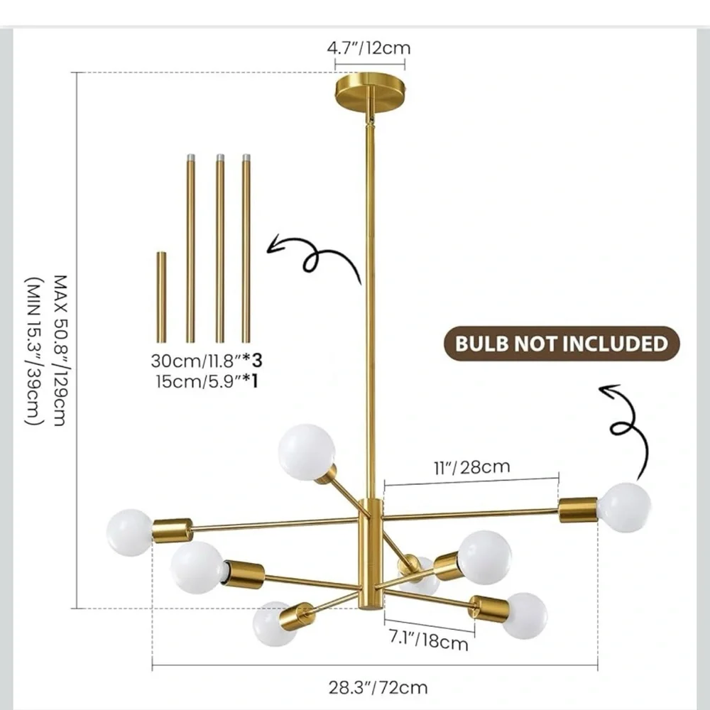Modern Gold Chandelier