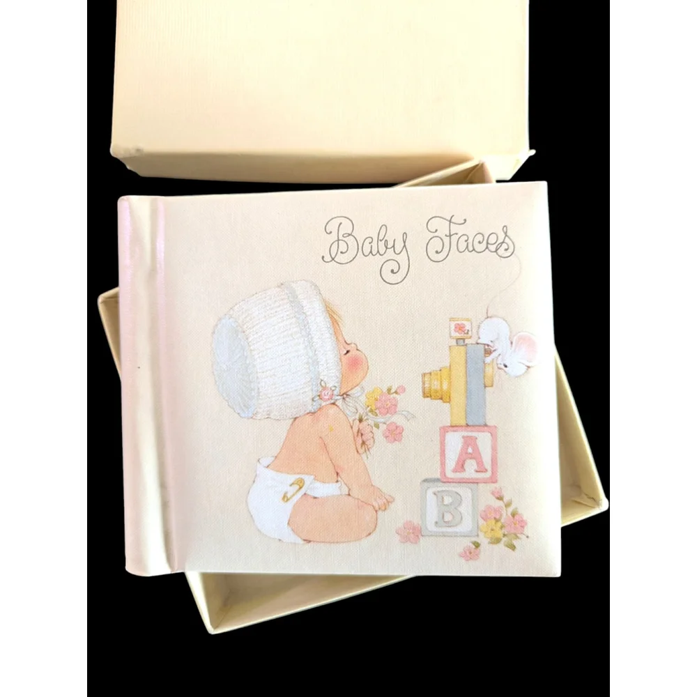 Vintage 1982 Hallmark BABY FACES MINI Photo Album Holds 20 Photos