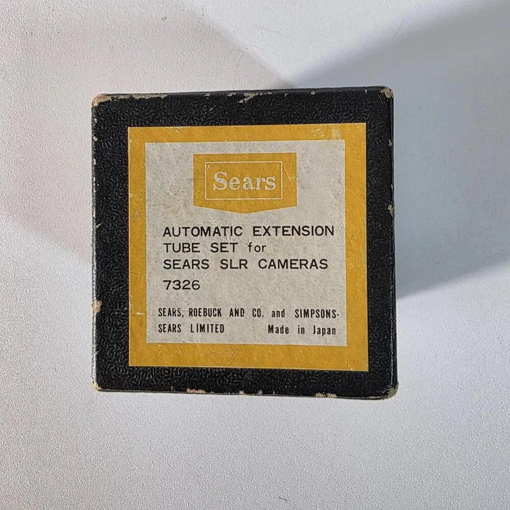 Vintage SEARS Automatic Extension Tube Set 7326 for SLR Cameras - w/ Orig Box