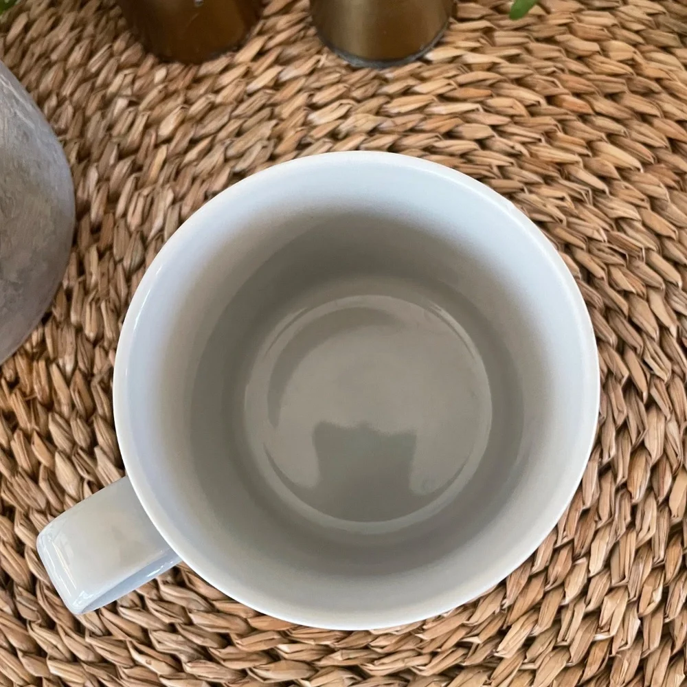 Crate & Barrel HUE Light Gray Mug by Aaron Probyn Grey Coffee Cup Indonesia