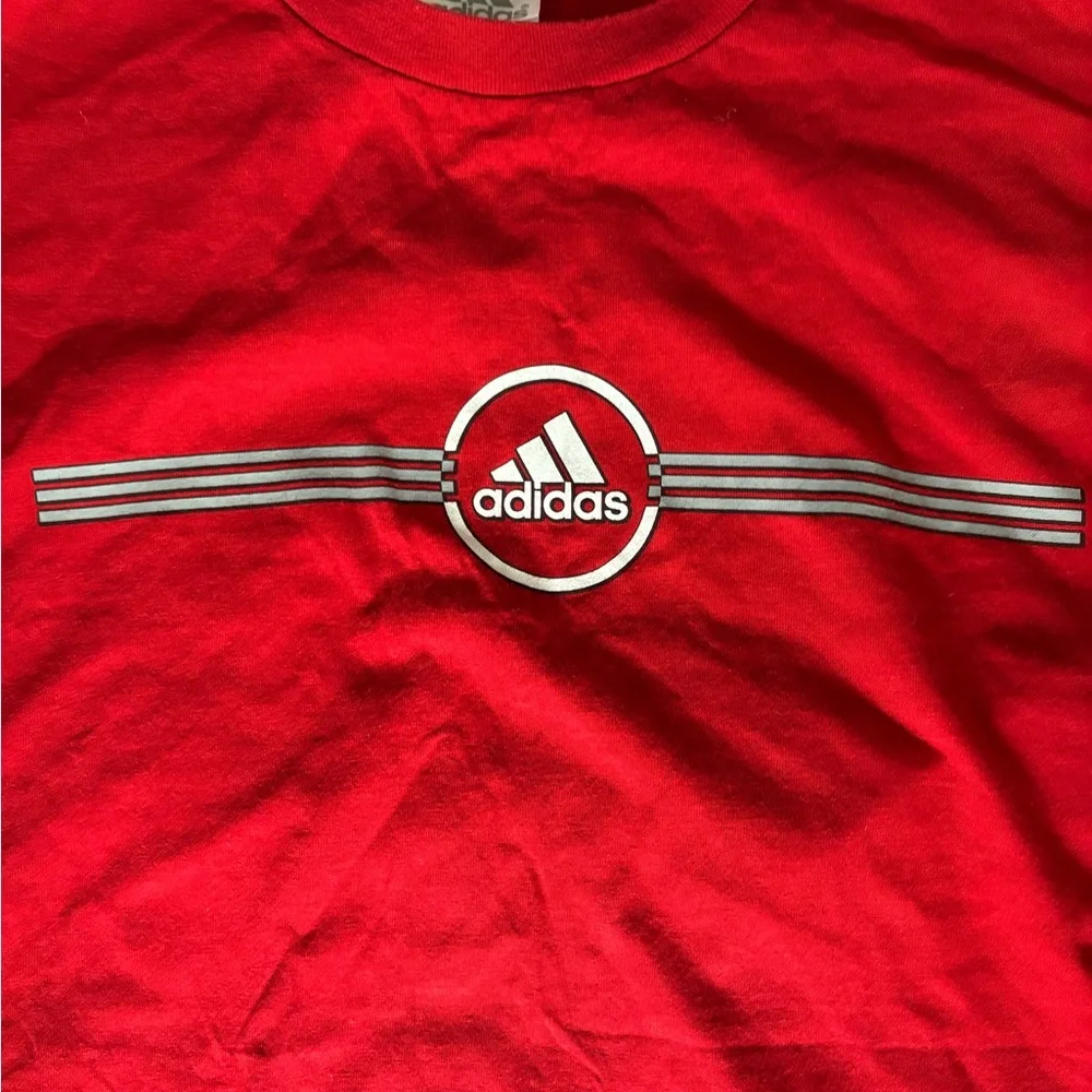 Vintage Adidas‎ Men's Red T-Shirt