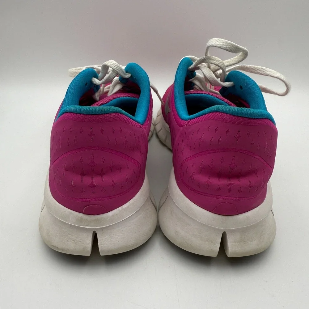 Nike Free Run 3 Running Shoes‎ Pink Teal Athletic Sneakers Kids Size 7Y