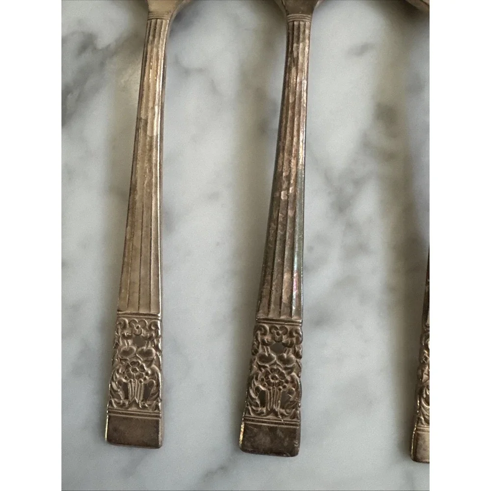 Oneida Community CORONATION Teaspoons Spoons Silverplate Set Of 6