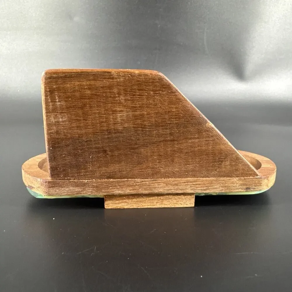 Vintage Small Wooden Wall Shelf With Mirror w/ Text Dude #47 Trump President