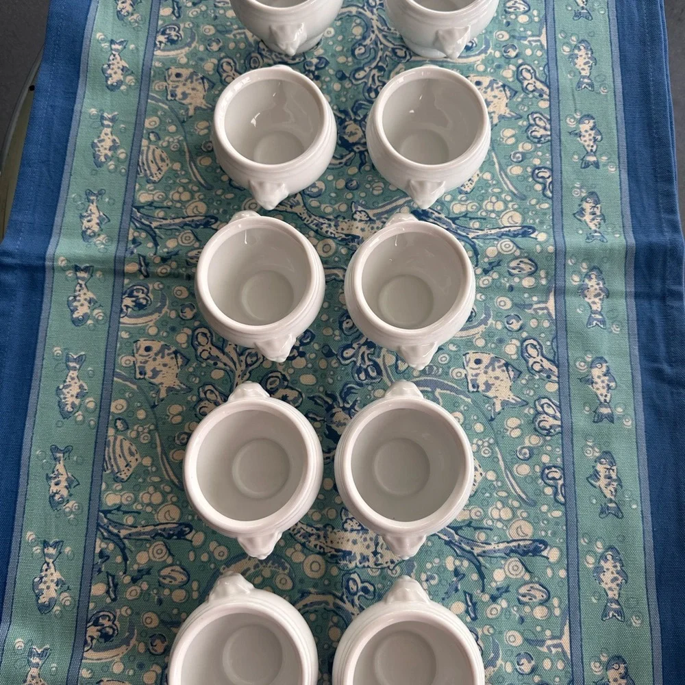 Crate&Barrel White Ceramic Mugs Set