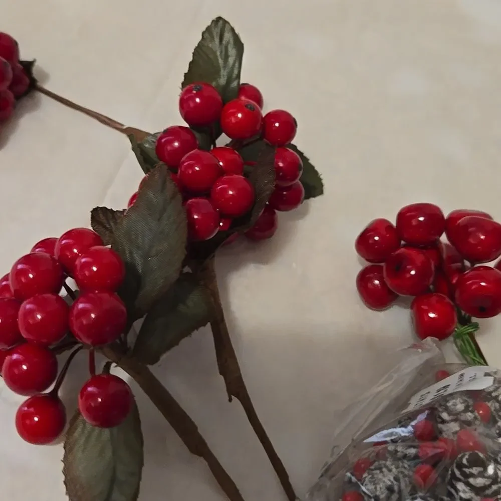 Red Berries Artificial Fake For Decoration