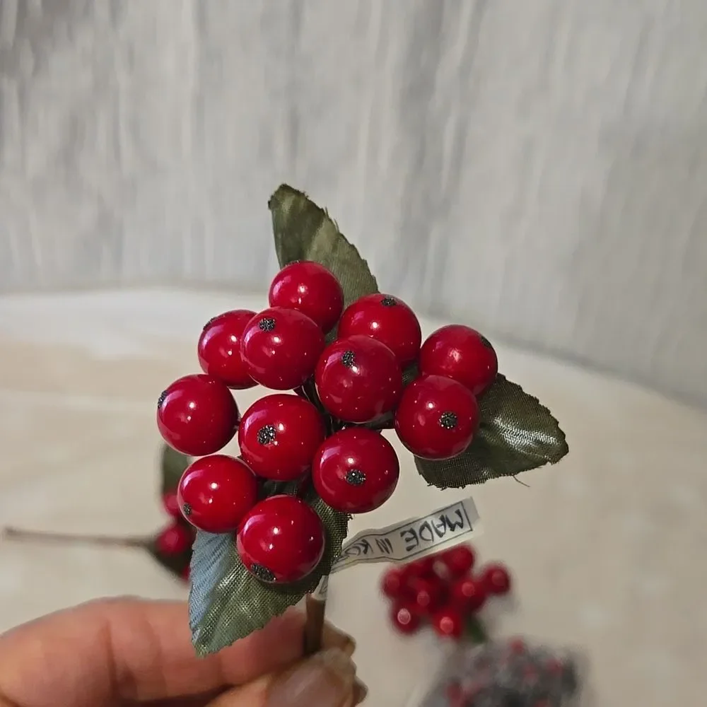 Red Berries Artificial Fake For Decoration