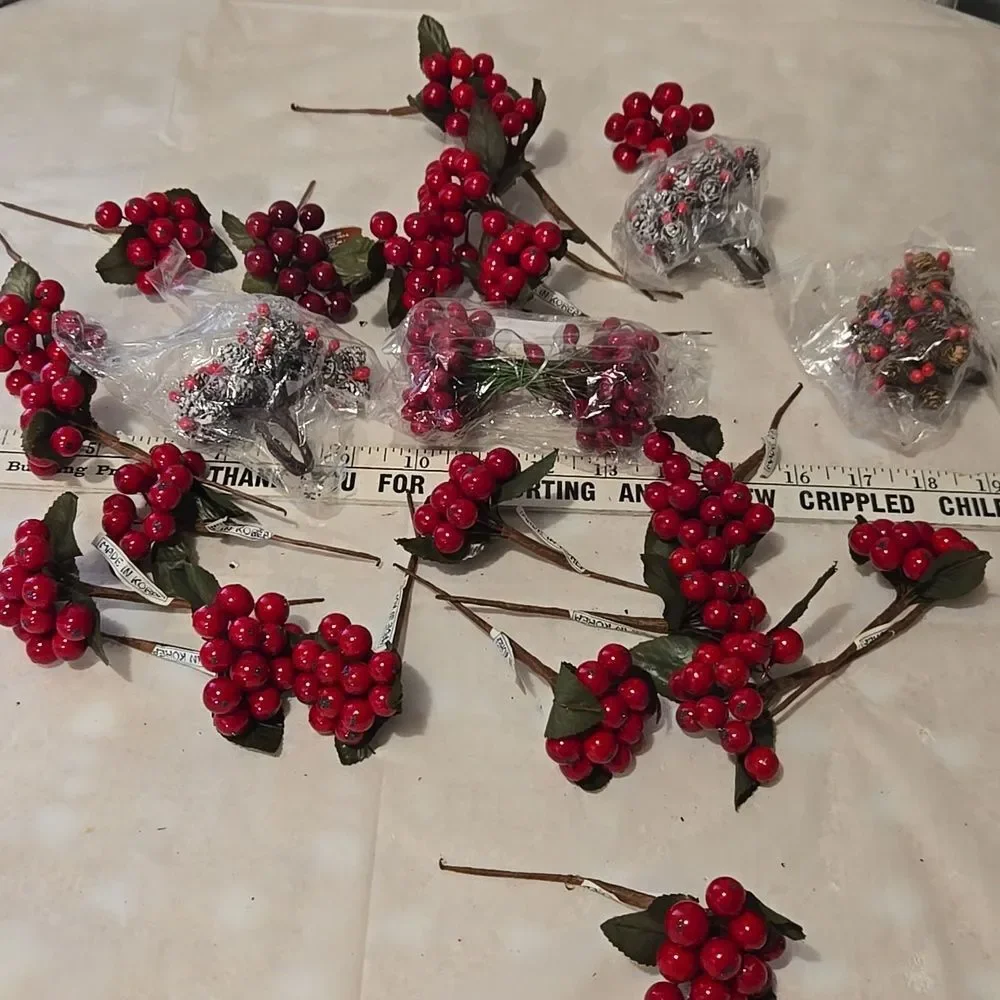 Red Berries Artificial Fake For Decoration