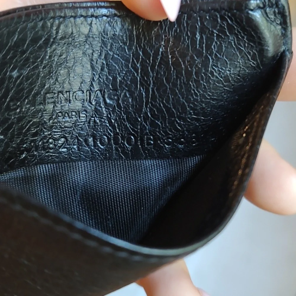 Balenciaga •Leather Card Holder/Case•Black•Used