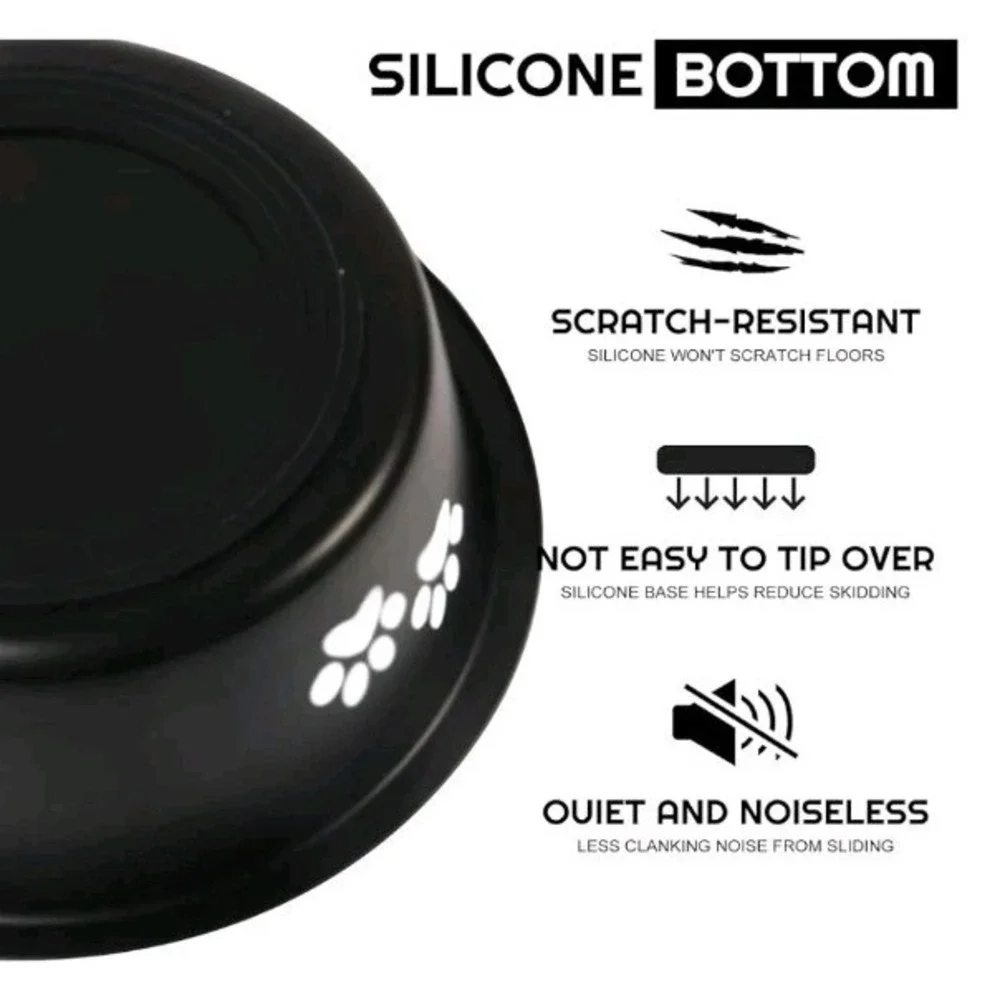 Stainless Steel Dog Dishes, 6.6 Cups, Raised Pet Feeder With Non Slip Bottom