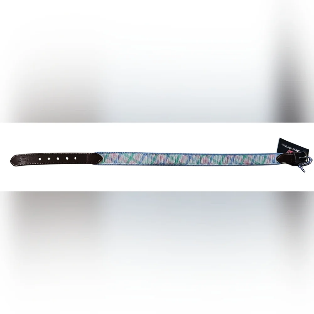 Vineyard Vines Belt Vineyard Vines Gingham Canvas Belt Green Blue Boy's Size 24
