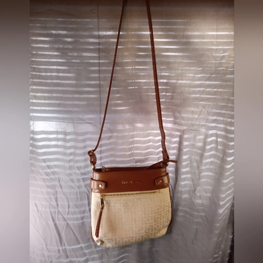 Florelli Lila Brown and Cream Crossbody Bag