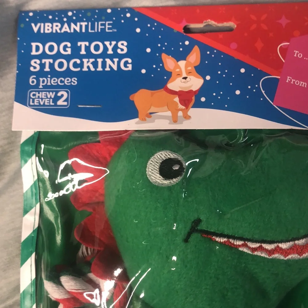 Christmas Dinosaur dog toy bundle 6 pc