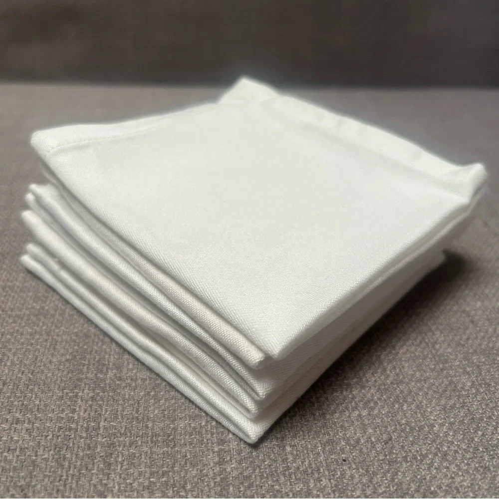 SUR LA TABLE 10-pcs Classic White Cotton ‘TOSS’ Cocktail Napkins #1001255