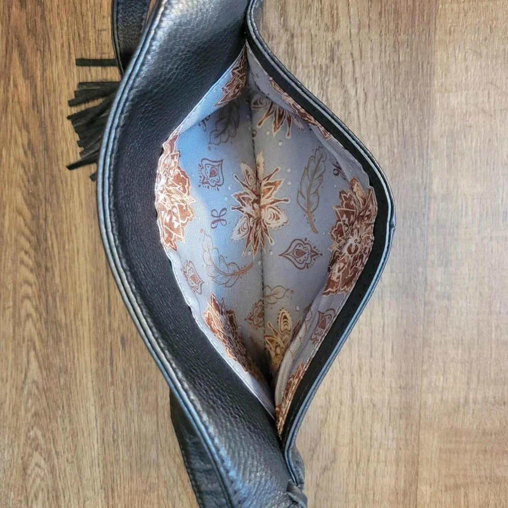 HOBO Black Leather Crossbody Bag