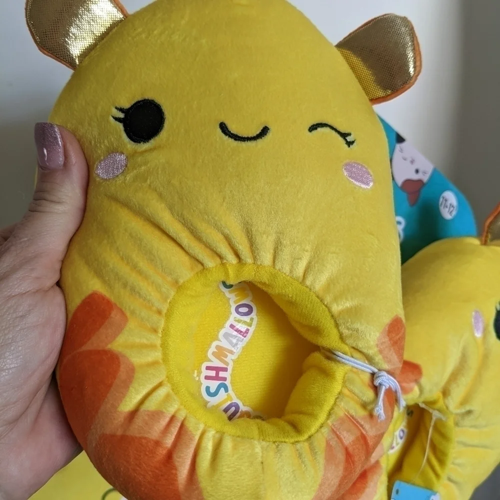 Rare Squishmallows Slippers Dumbo Octopus Yellow Limited Release