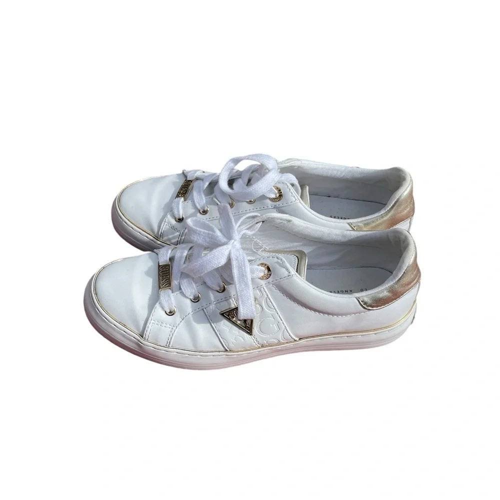 Guess Los Angeles Women White Sneakers Size 8