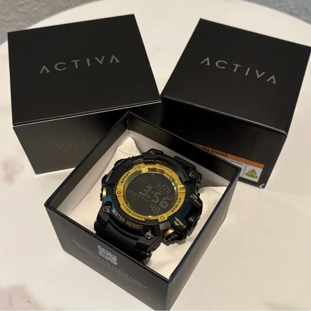 Activa Sync X Invicta Men's Digital Watch - 50mm. Black NWT
