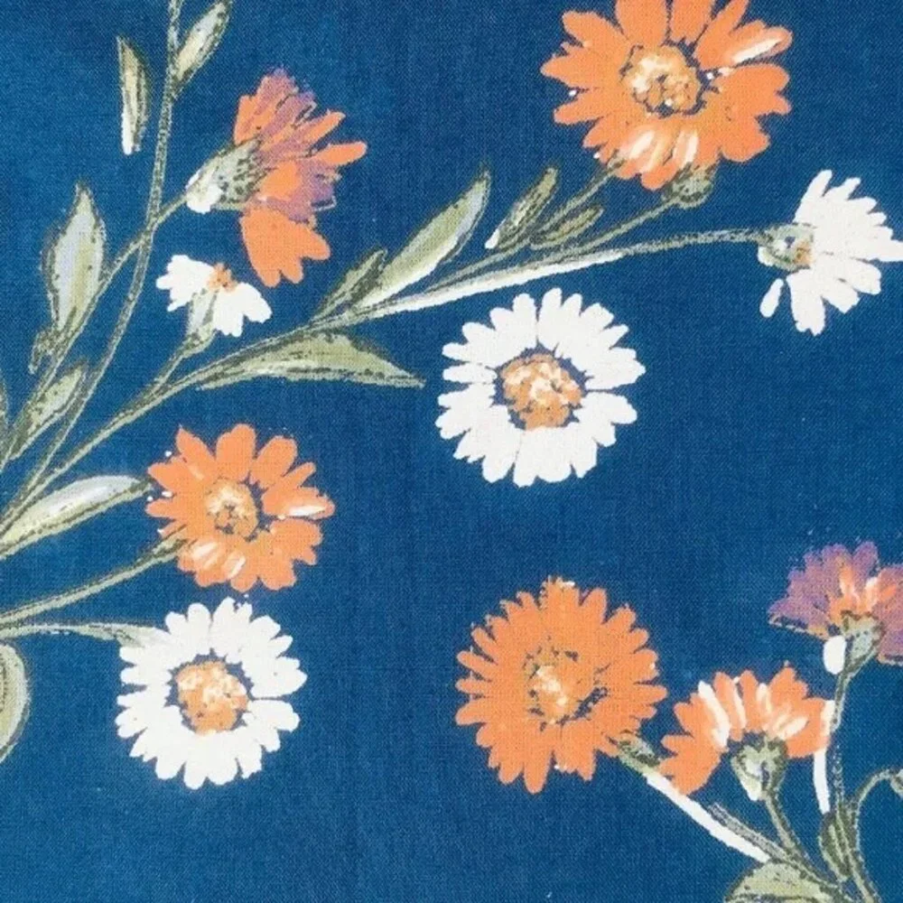 new Wild Sage™ Maeve Floral 72x98 Extra Long Cotton Shower Curtain in Navy Blue
