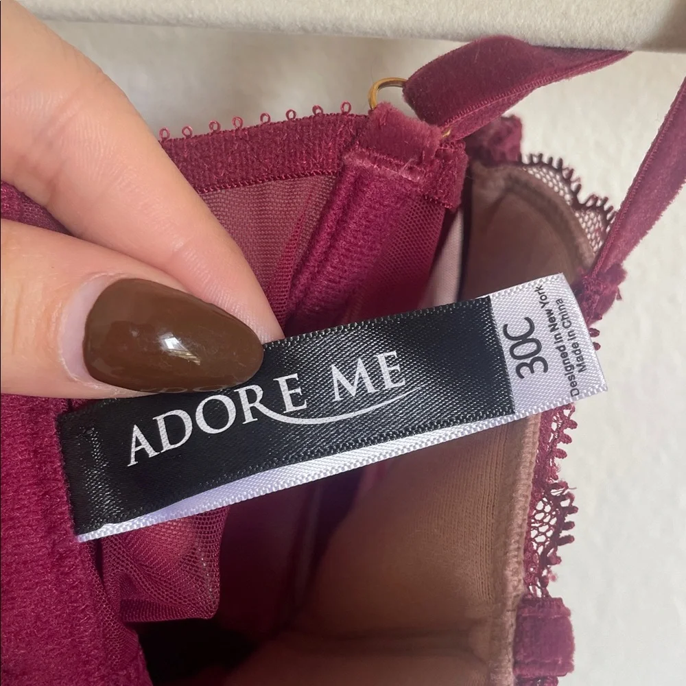 Adore Me Maroon Slip