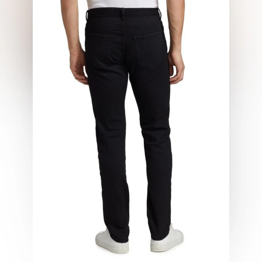 New John Elliott Jeans Men 28Wx33inseam Slim Fit Black 3-D selvedge Denim Japan