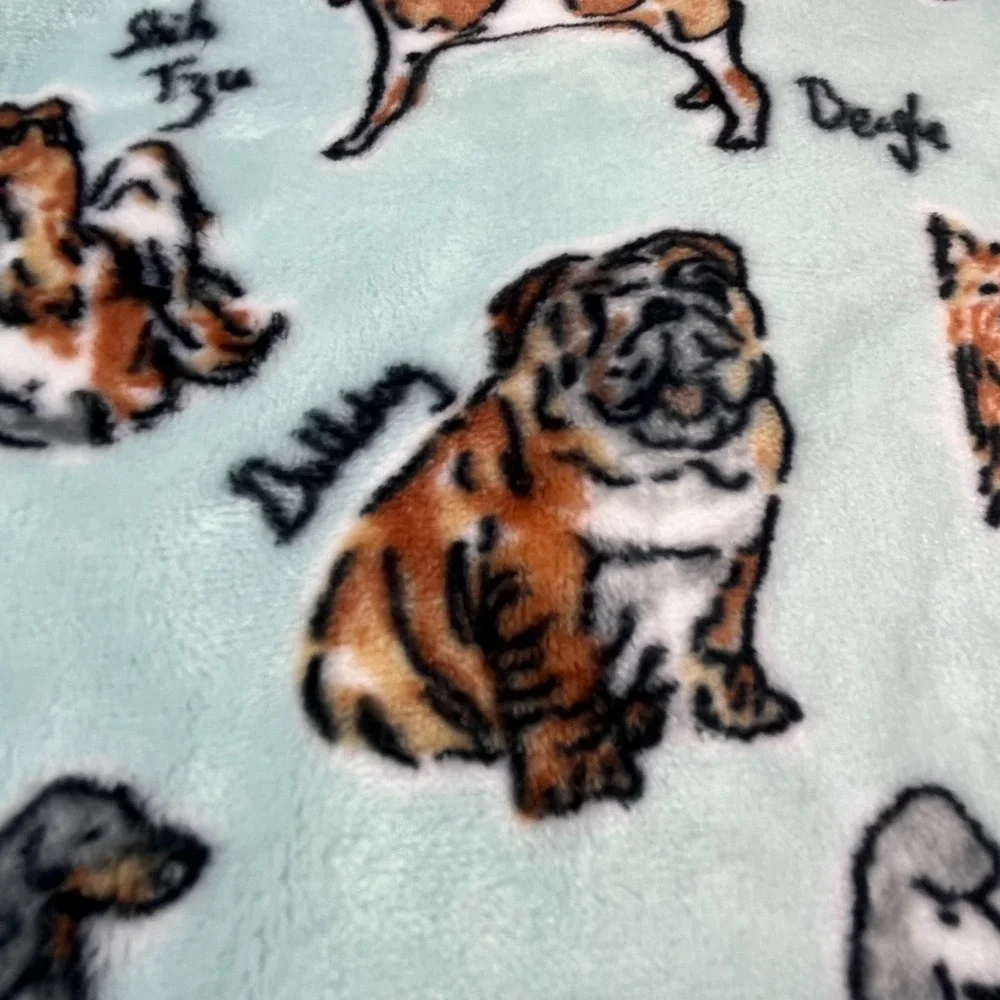 City Chic Dog Breed Throw Blanket 60x70 – Poodle Beagle Dachshund Boxer NWT