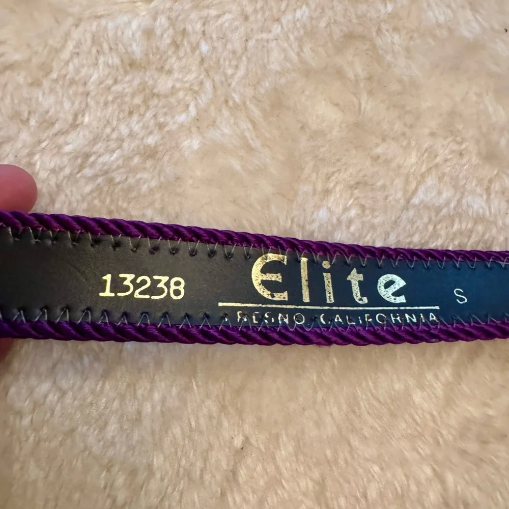 Vintage Colorful Striped Belt Jewel tones Sz S Elite