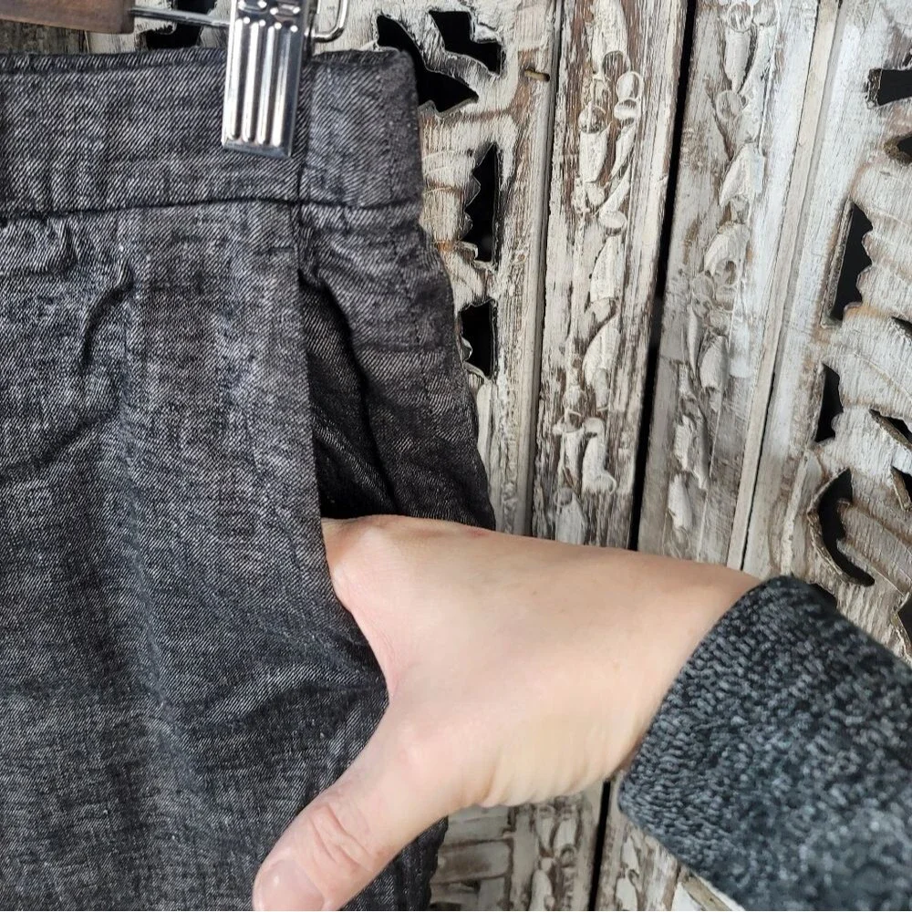 Theory Heather Grey Straightleg Ankle Pants with Pockets Womens Size 6