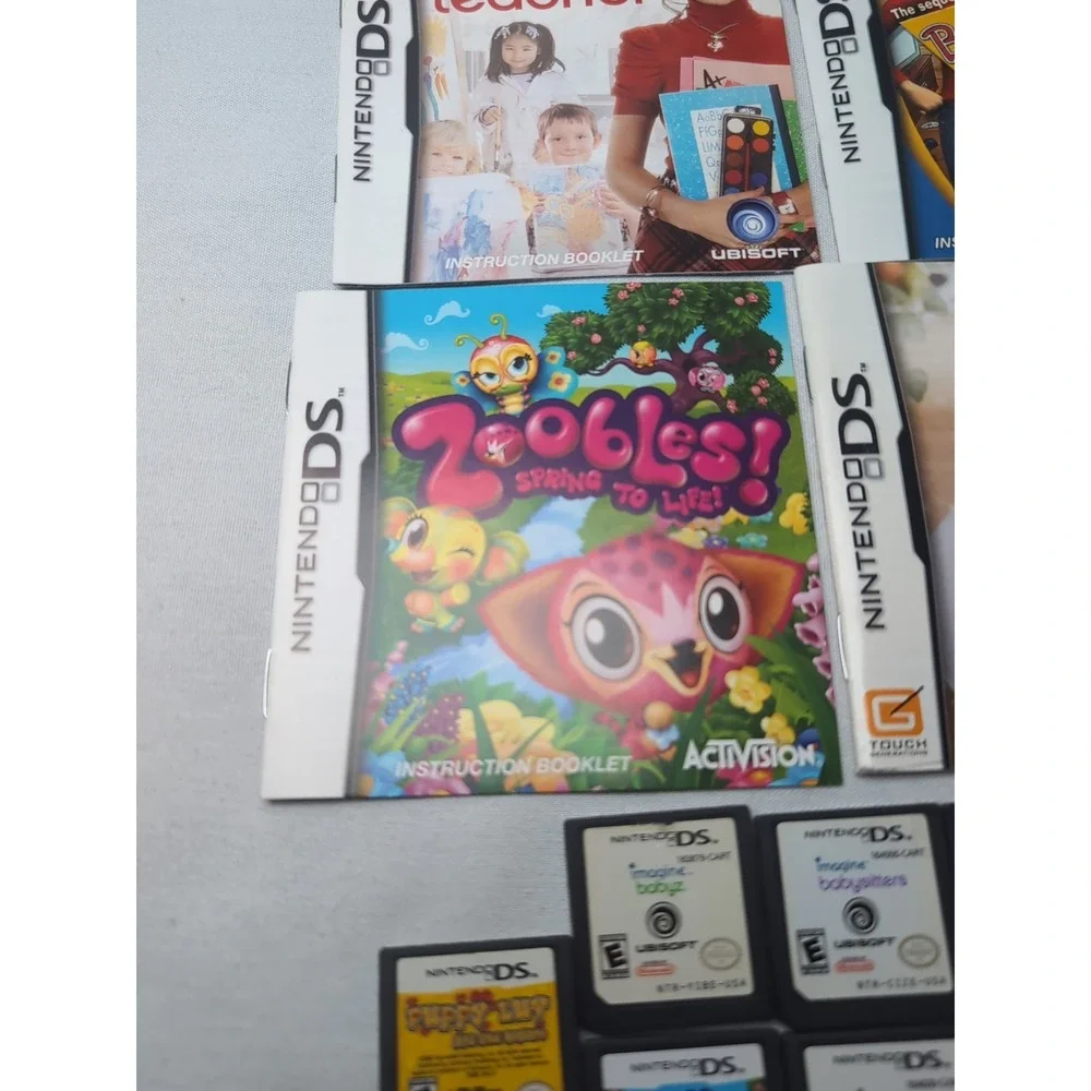 9x Nintendo DS Games Kids Girls Learning Cooking Babysitting Games Puppy Luv...