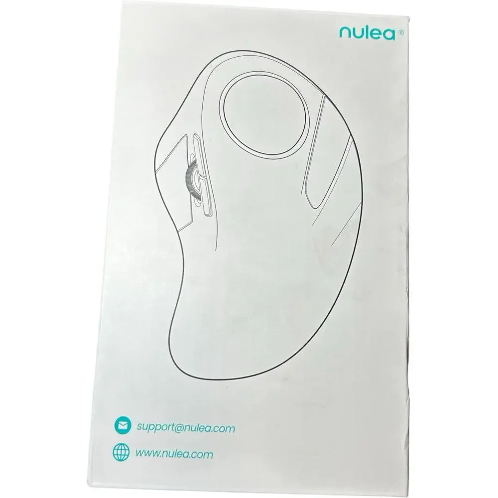 Nulea Wireless Trackball Mouse M505 Rechargeable Bluetooth 44mm Index Finger Blk