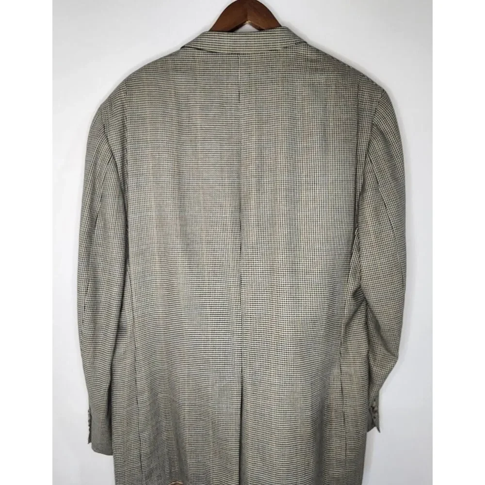 JOS.‎ A. BANK HOUNDSTOOTH SILK/WOOL BLEND BLAZER 44L