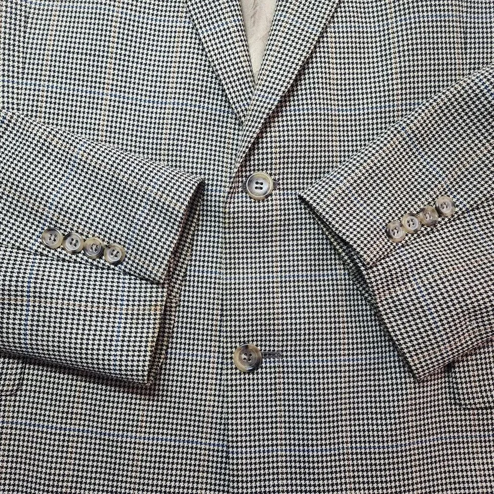 JOS.‎ A. BANK HOUNDSTOOTH SILK/WOOL BLEND BLAZER 44L
