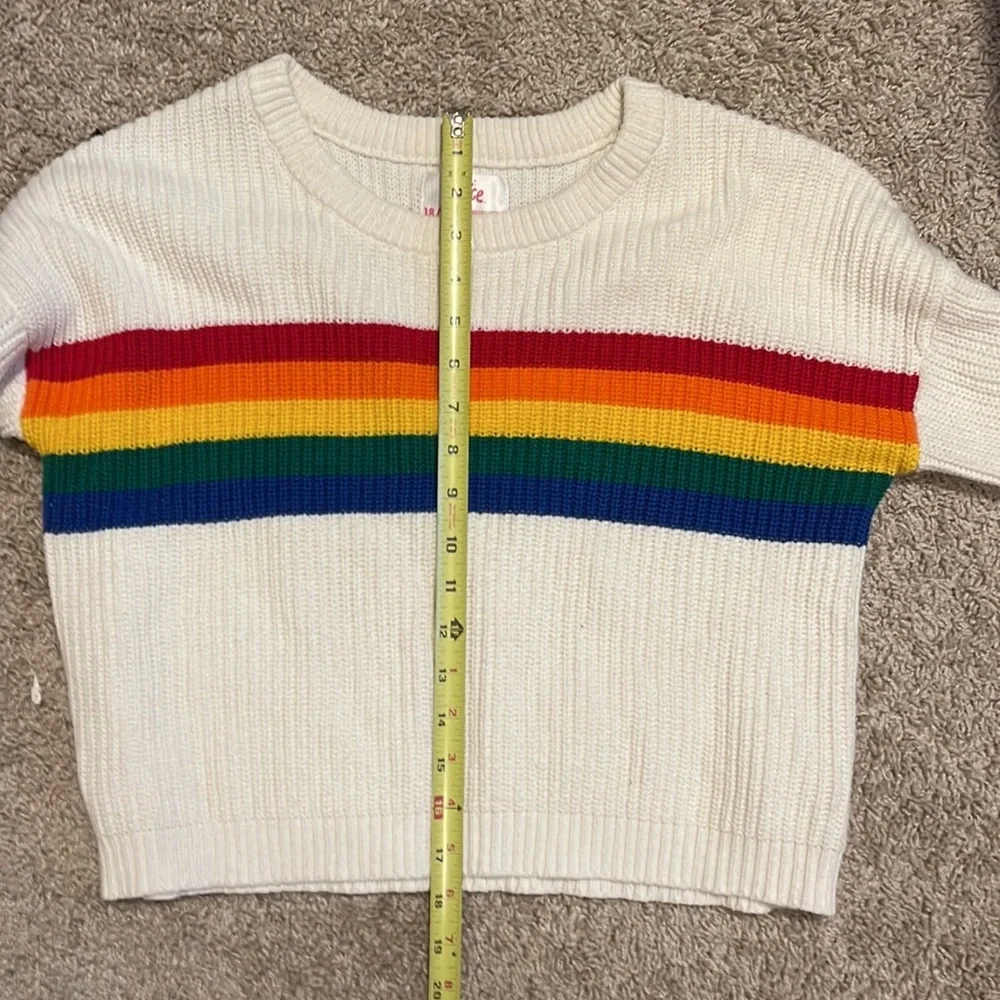 Justice rainbow sweater