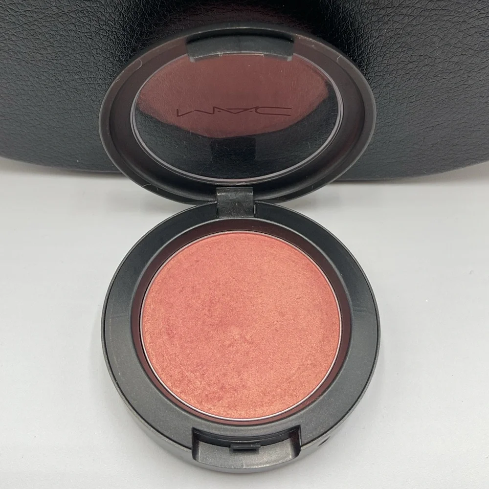 MAC Cosmetics Sheertone Shimmer Blush in Springsheen Swatched, HTF Discontinued