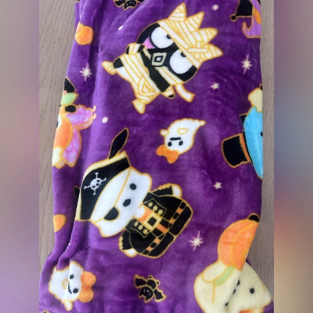 Purple Hello Kitty Halloween Theme Blanket 50