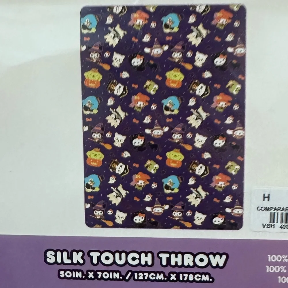 Purple Hello Kitty Halloween Theme Blanket 50