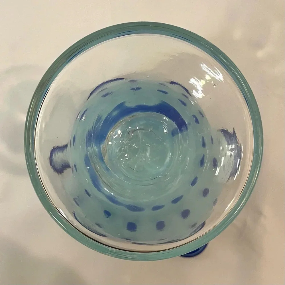 No brand blue polka
