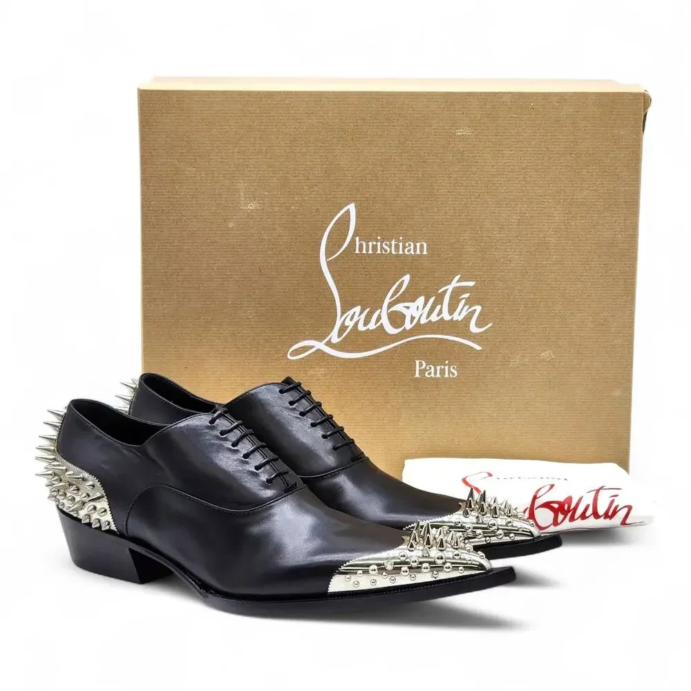 Christian Louboutin Cheliviss Meteor Leather Oxford Shoes EU 41 US 8 - $2695