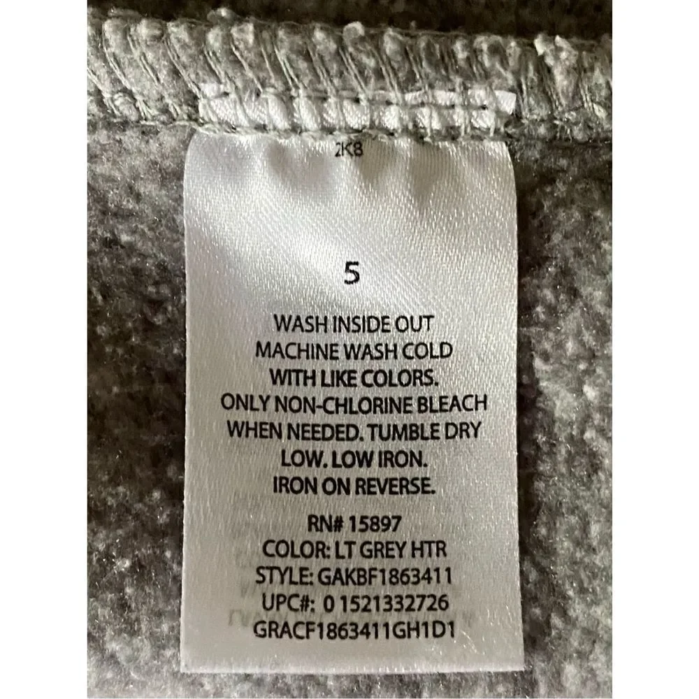 Geranimals Gray Fleece knit Sweater, Sz:5