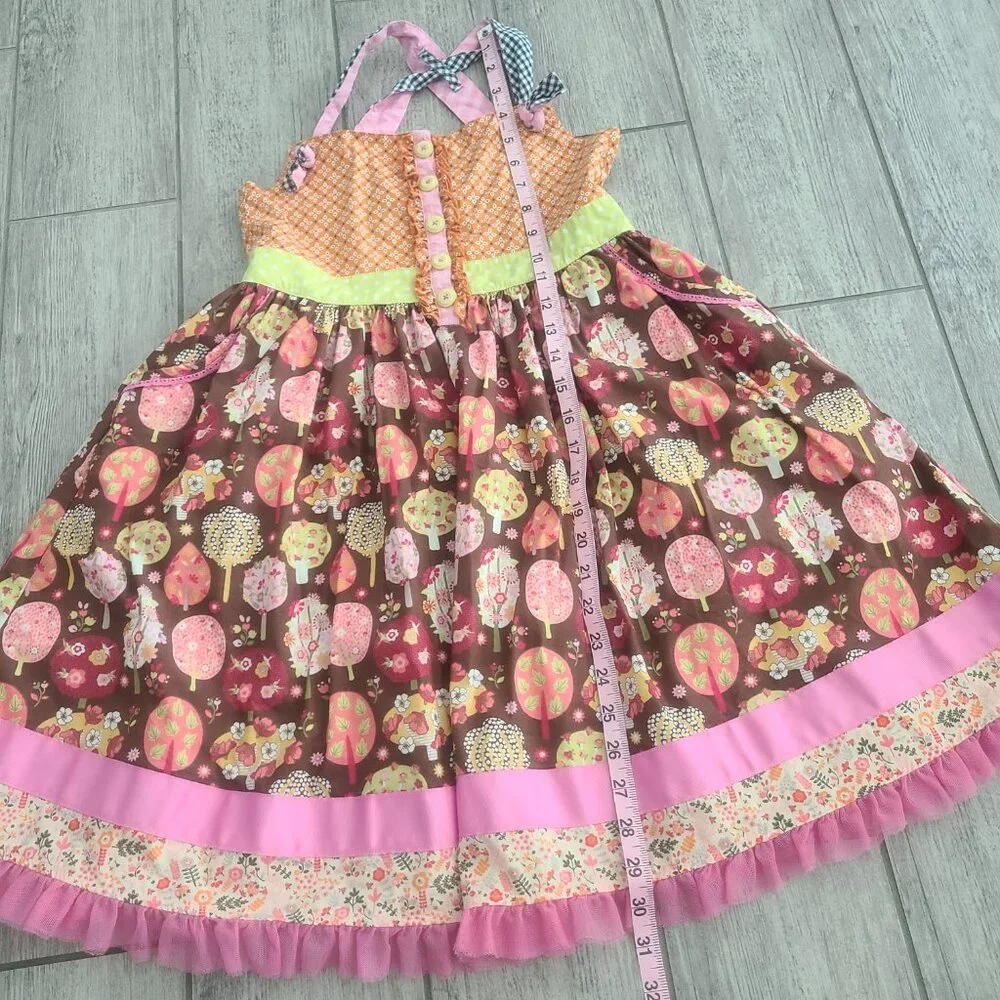 Matilda Jane Girls Multicolor Patchwork Halter Dress Size 12