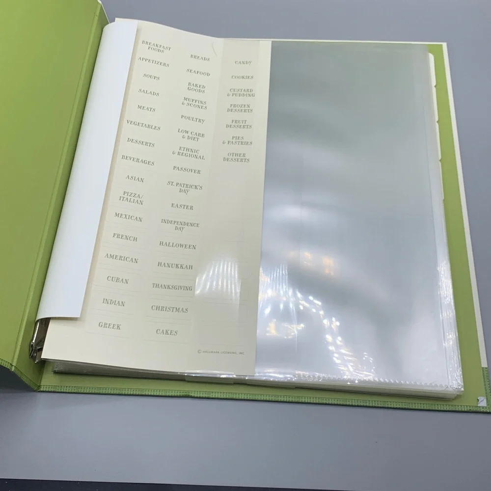 Hallmark Lemon Lime Menu & Recipe Organizer Takeout Menu Recipe Spiral Organizer
