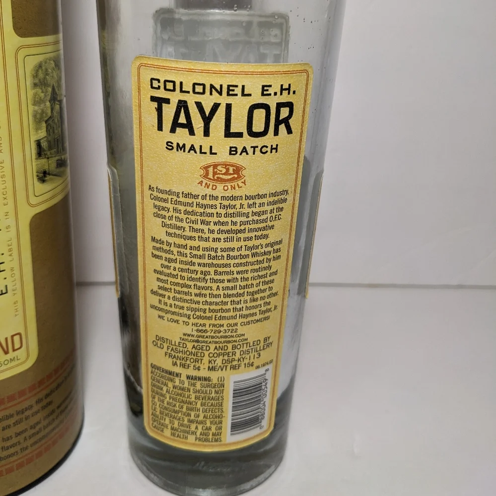 Colonel E. H. Taylor Bourbon Whiskey Bottle with box