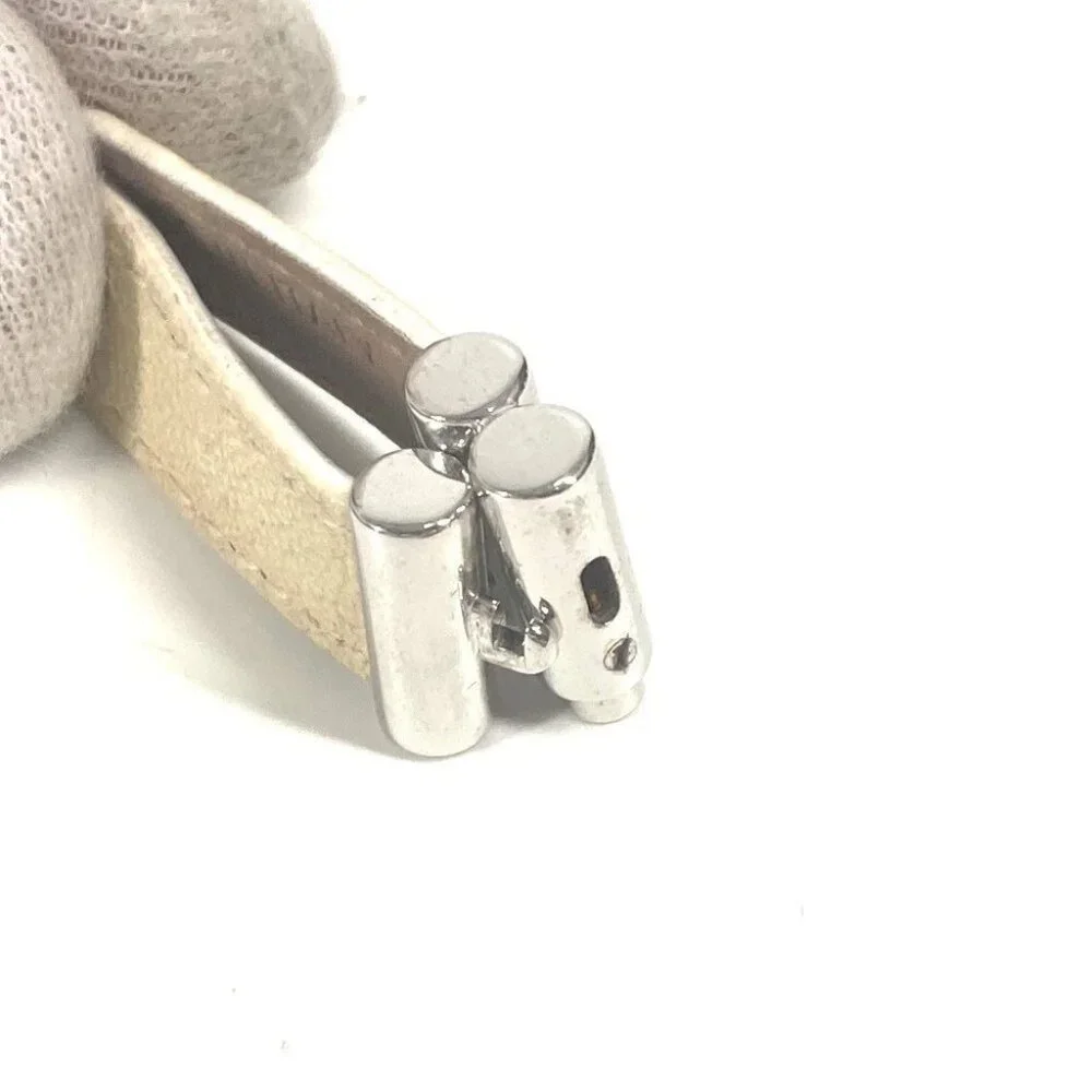 BVLGARI BVLGARI BVLGARI Logo Double Coiled Double Bracelet Leather Beige/Gold