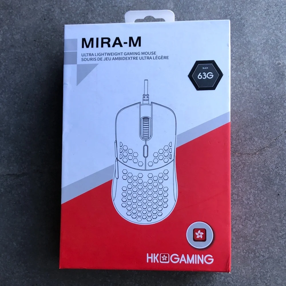 Mira-M Black Lightweight RGB Lighting Black Gaming Mouse 63G New In Box