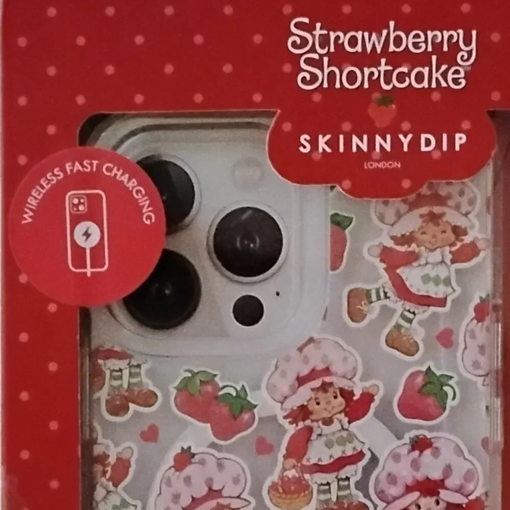 Skinny Dip Strawberry Shortcake iPhone 13/14 Pro Max Phone Case/Phone Strap Set