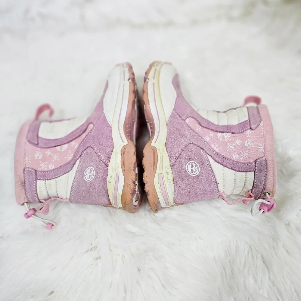 Timberland girls boots pink and white sz.2.5