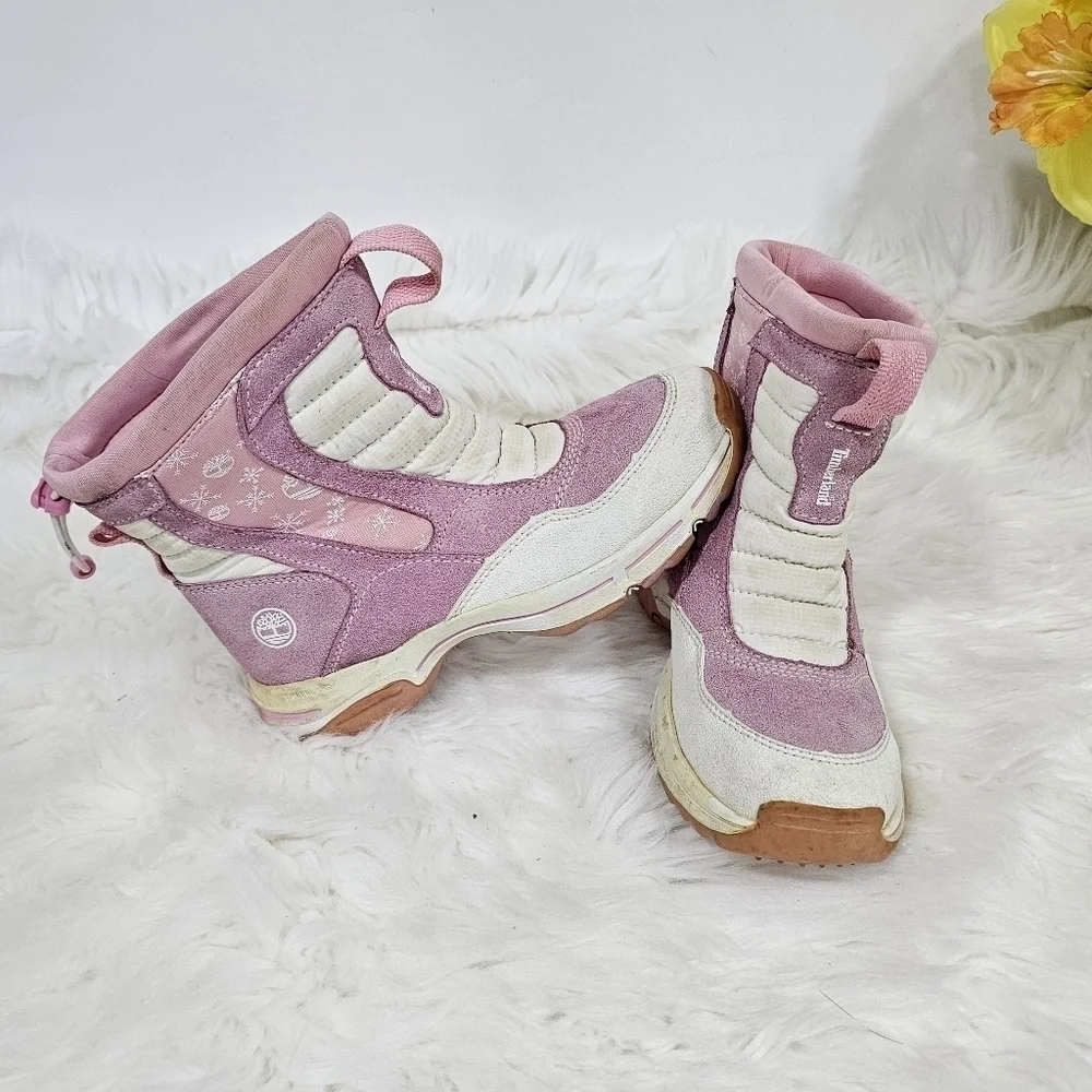 Timberland girls boots pink and white sz.2.5